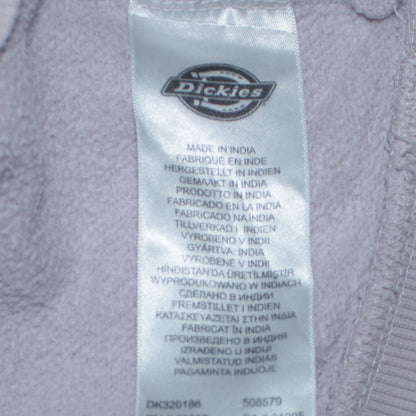 Dickies Men White Pullover Hoodie Large Fleece Logo Sweatshirt