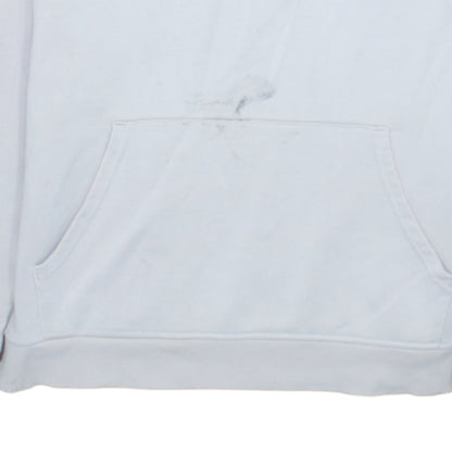 Dickies Men White Pullover Hoodie Large Fleece Logo Sweatshirt