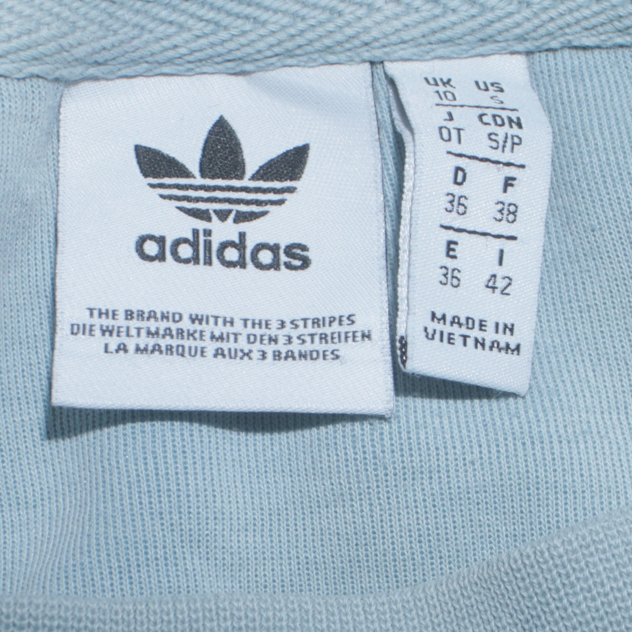 Adidas Women Blue Crew Neck Pullover Sweatshirt Size 10