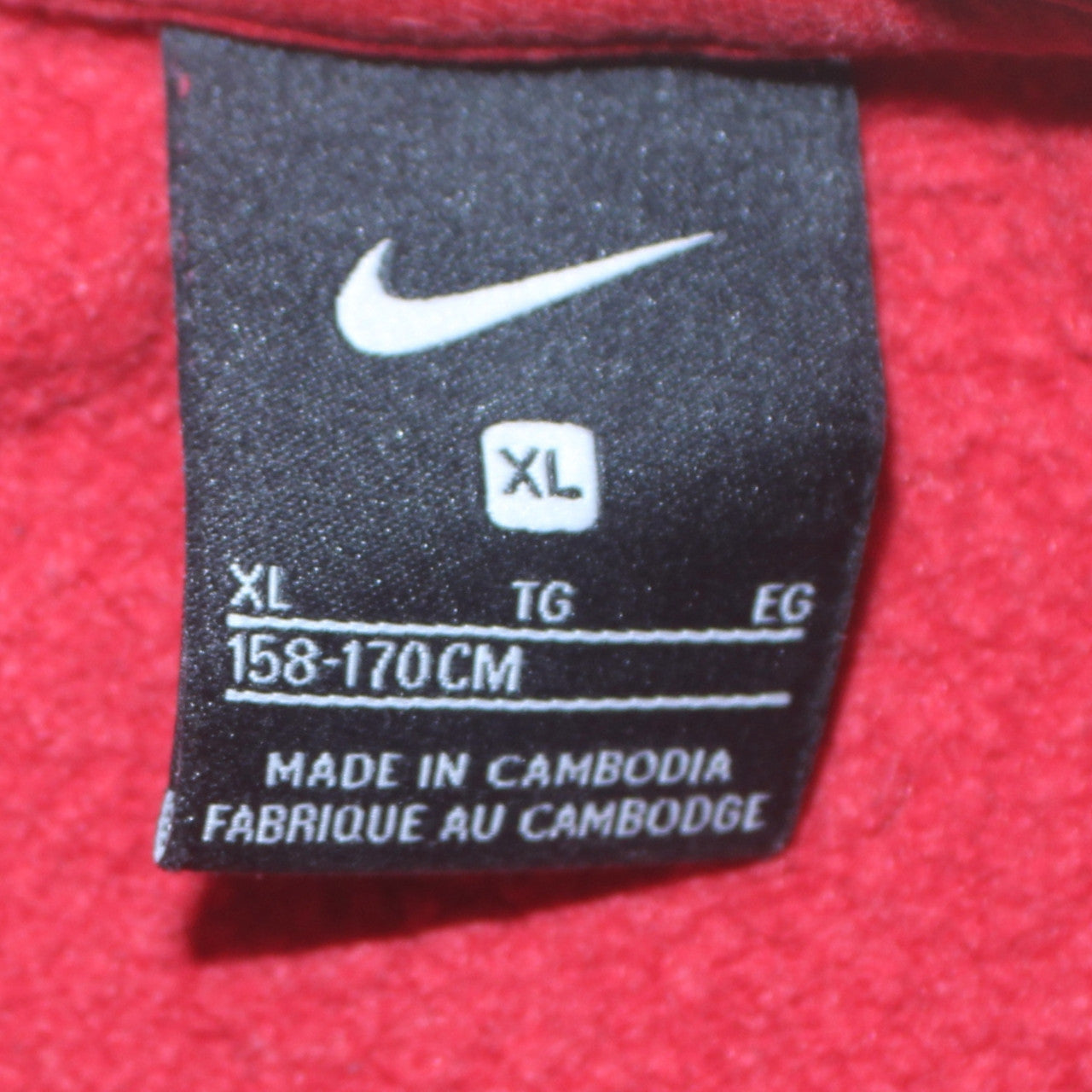 Nike Teens Red XL Pullover Sweatshirt Crew Neck Fleece
