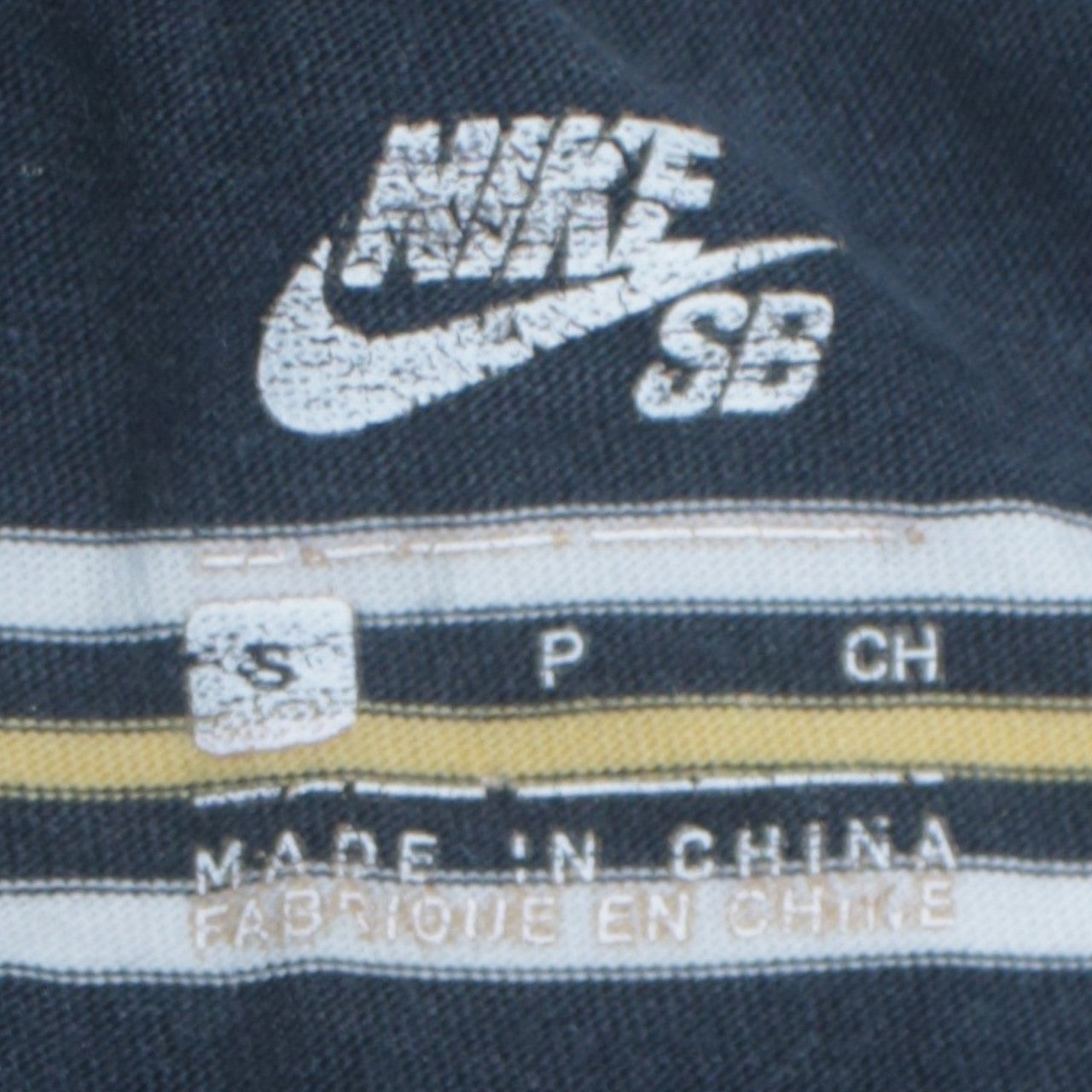 Nike SB Men's Blue Striped Cotton Crew Neck T-Shirt Size S