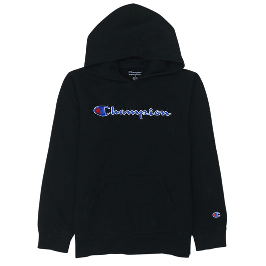 Champion Womens Black XL Pullover Hoodie With Logo Embroidery