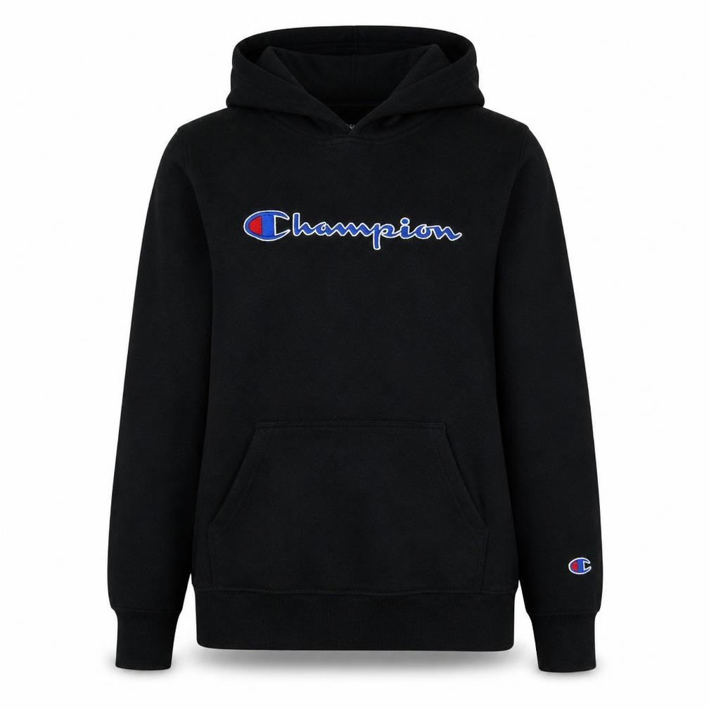 Champion Womens Black XL Pullover Hoodie With Logo Embroidery