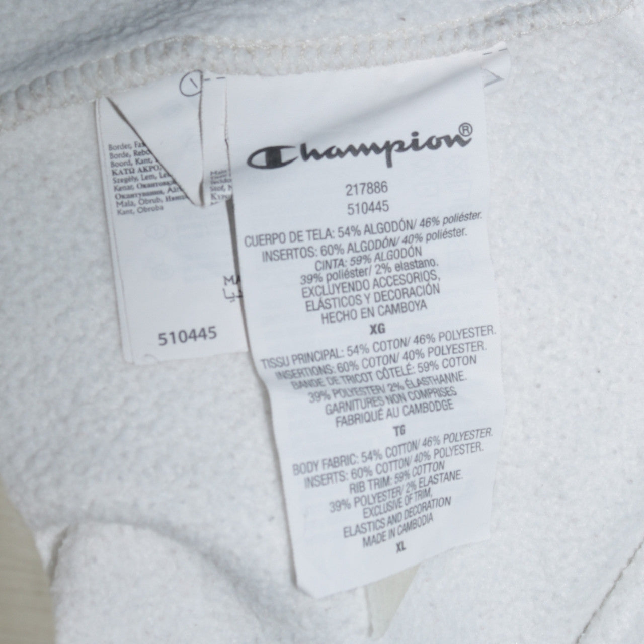 Champion Men's Grey XL Pullover Hoodie Embroidered Logo Fleece