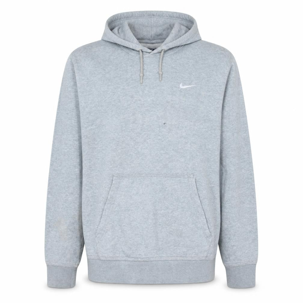 Nike Mens Grey L Pullover Hoodie Fleece Regular Fit Sweatshirt