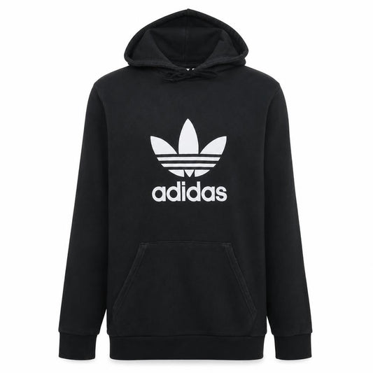 Adidas Men's Black Pullover Hoodie M Graphic Logo
