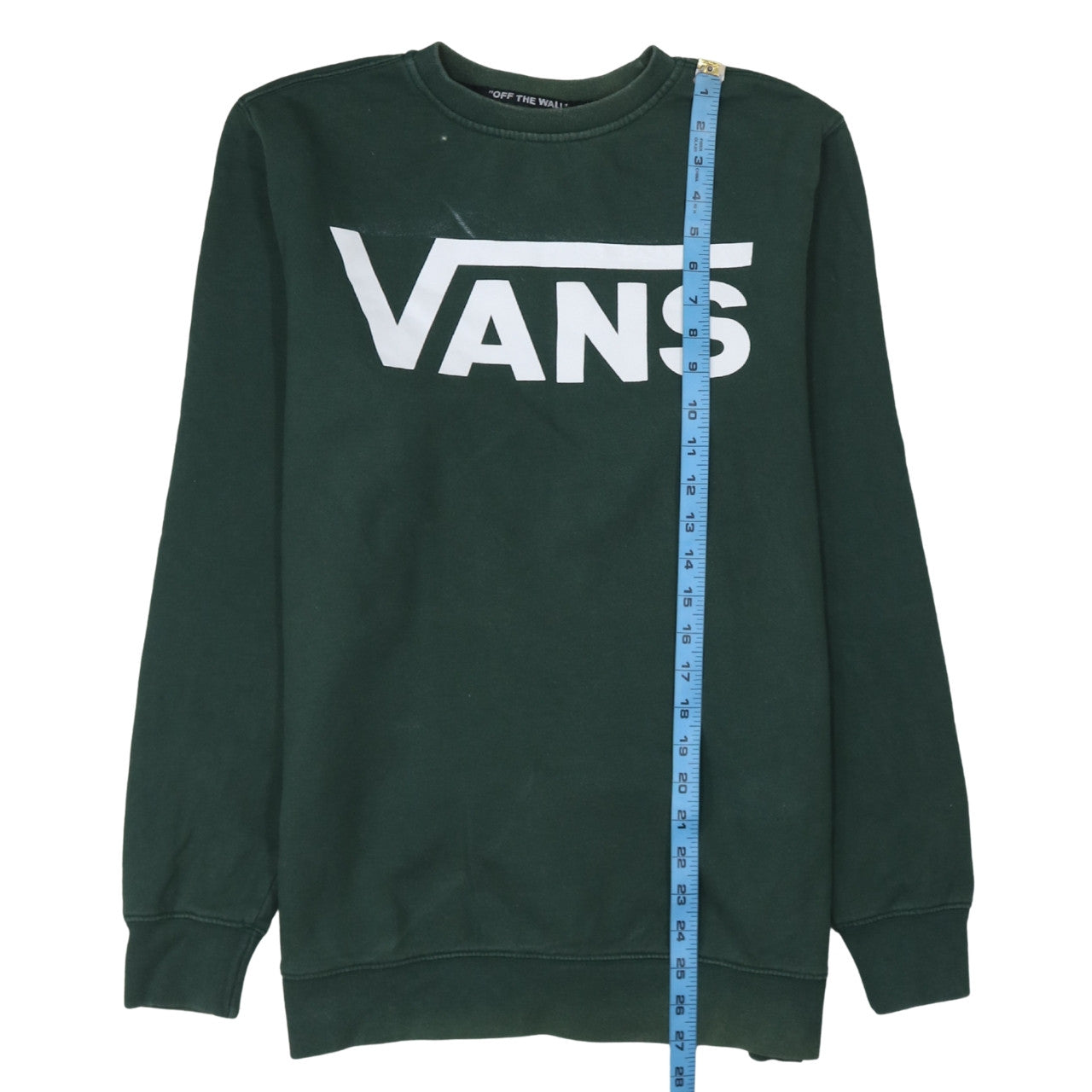 Vans Men's Green Logo Pullover Sweatshirt Medium