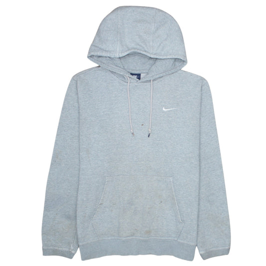 Nike Men's Grey Pullover Hoodie Size M Regular Fit Logo Sports