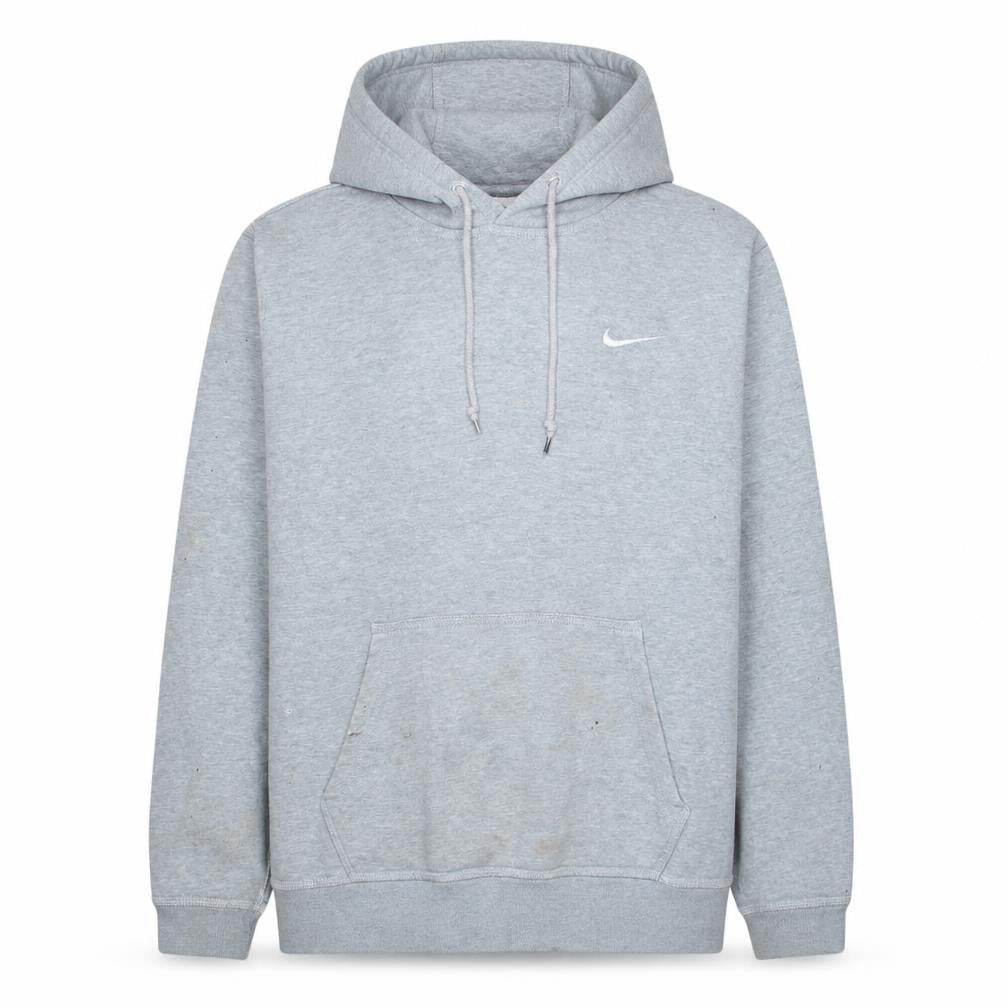 Nike Men's Grey Pullover Hoodie Size M Regular Fit Logo Sports