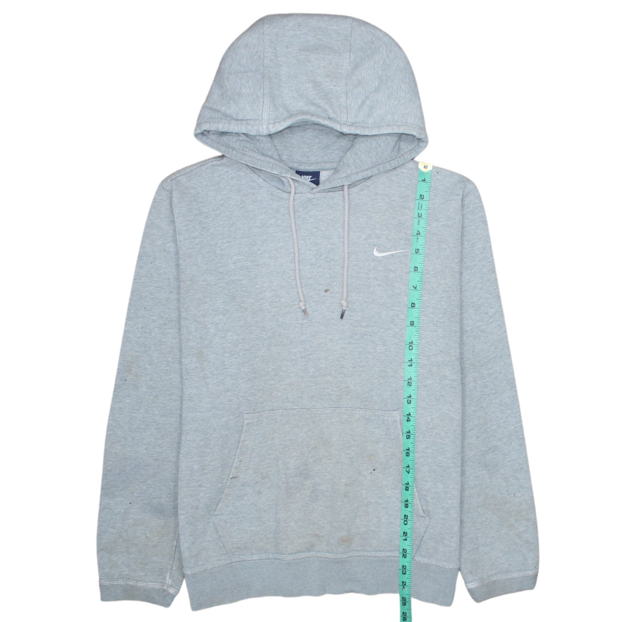 Nike Men's Grey Pullover Hoodie Size M Regular Fit Logo Sports