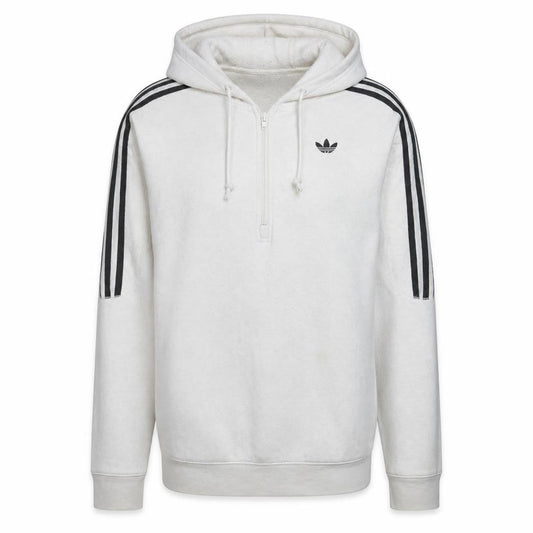 Adidas Men's White 1/2 Zip Hoodie Small Classic Sports Top