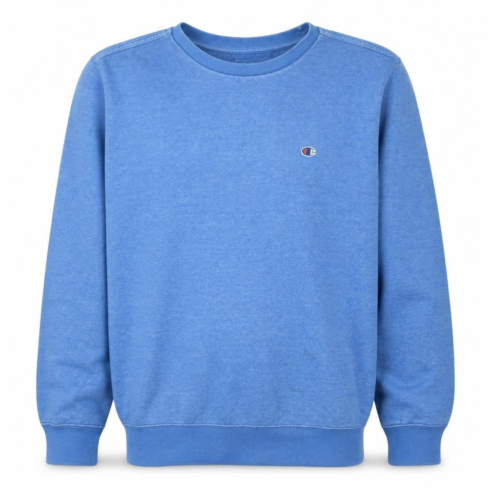 Champion Men's Blue Crew Neck Pullover Sweatshirt Large