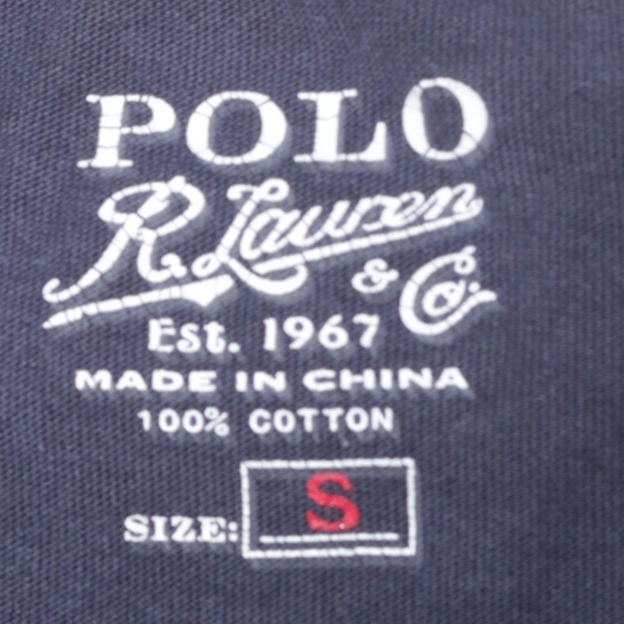 Ralph Lauren Men's Navy Blue Cotton Crew Neck T-Shirt Size S