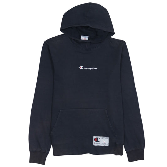 Champion Men's Black Pullover Hoodie L Embroidered Logo Sportswear