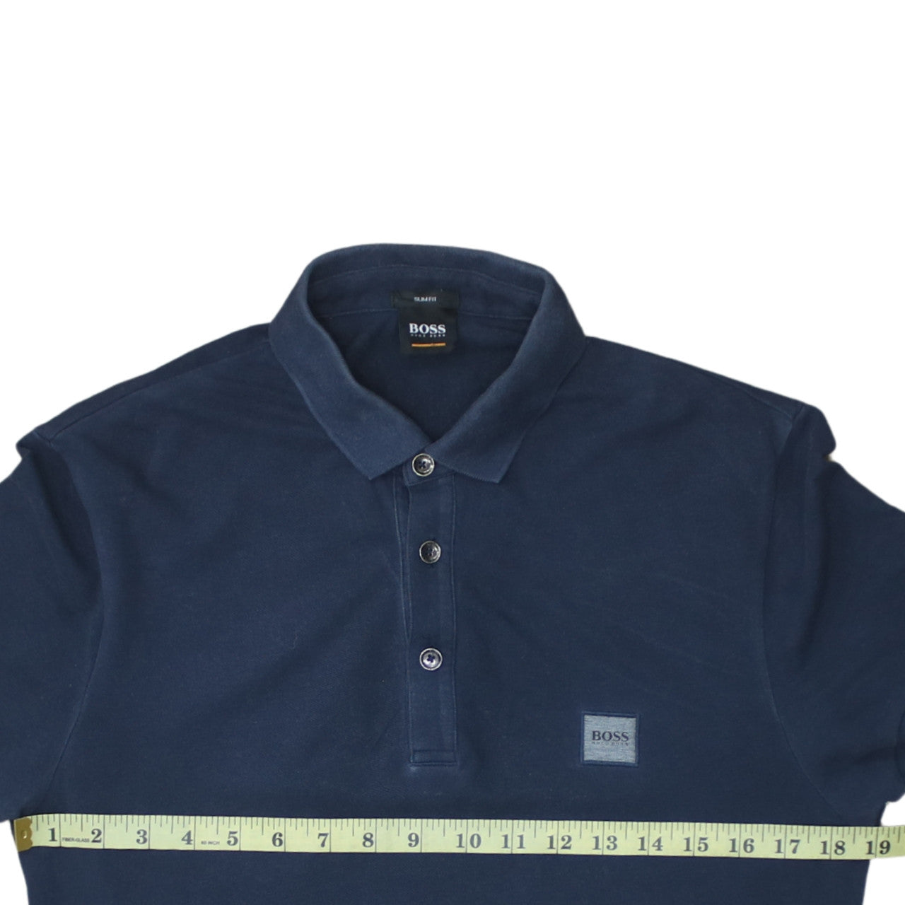 Hugo Boss Men's Blue Slim Fit Short Sleeve Polo Shirt M