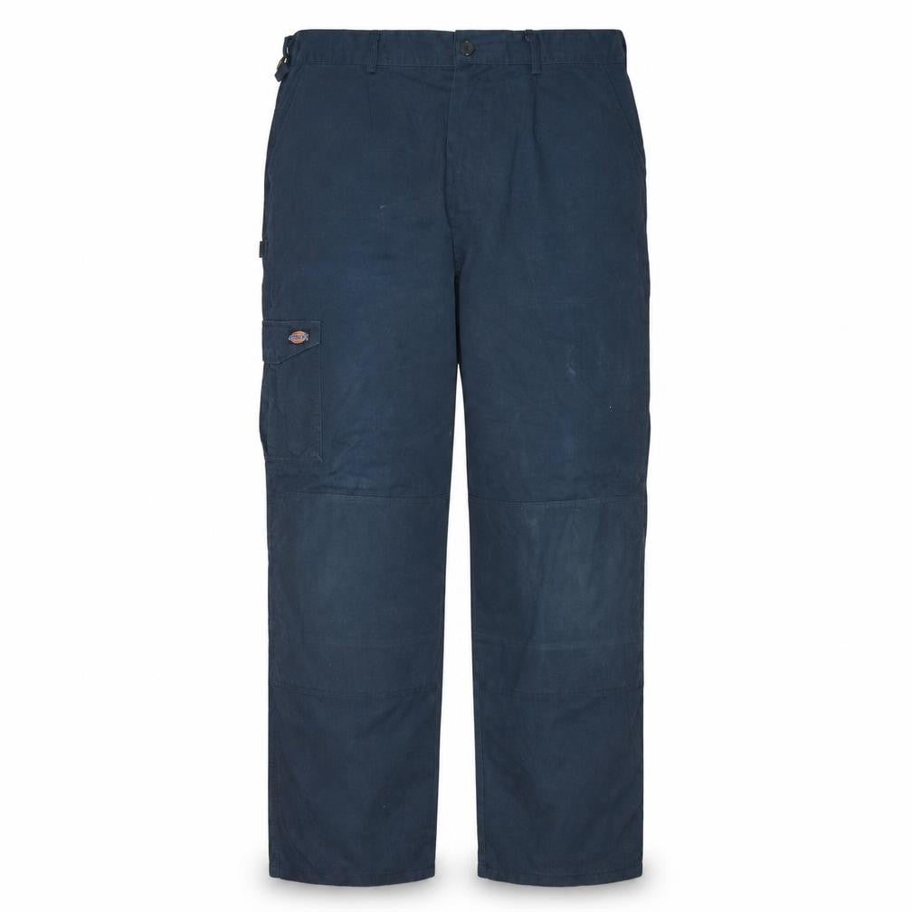 Dickies Redhawk Men Blue Cargo Workwear Trousers 40 Regular Cotton Blend