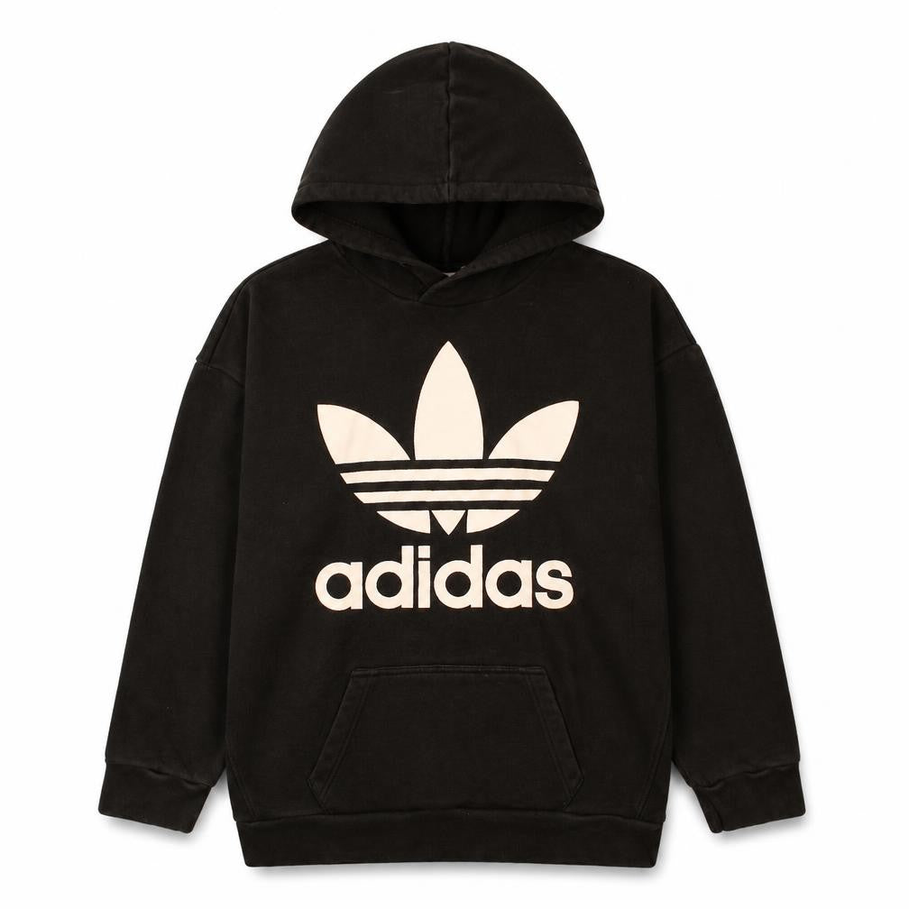 Adidas Men's Black XS Pullover Hoodie with Trefoil Logo