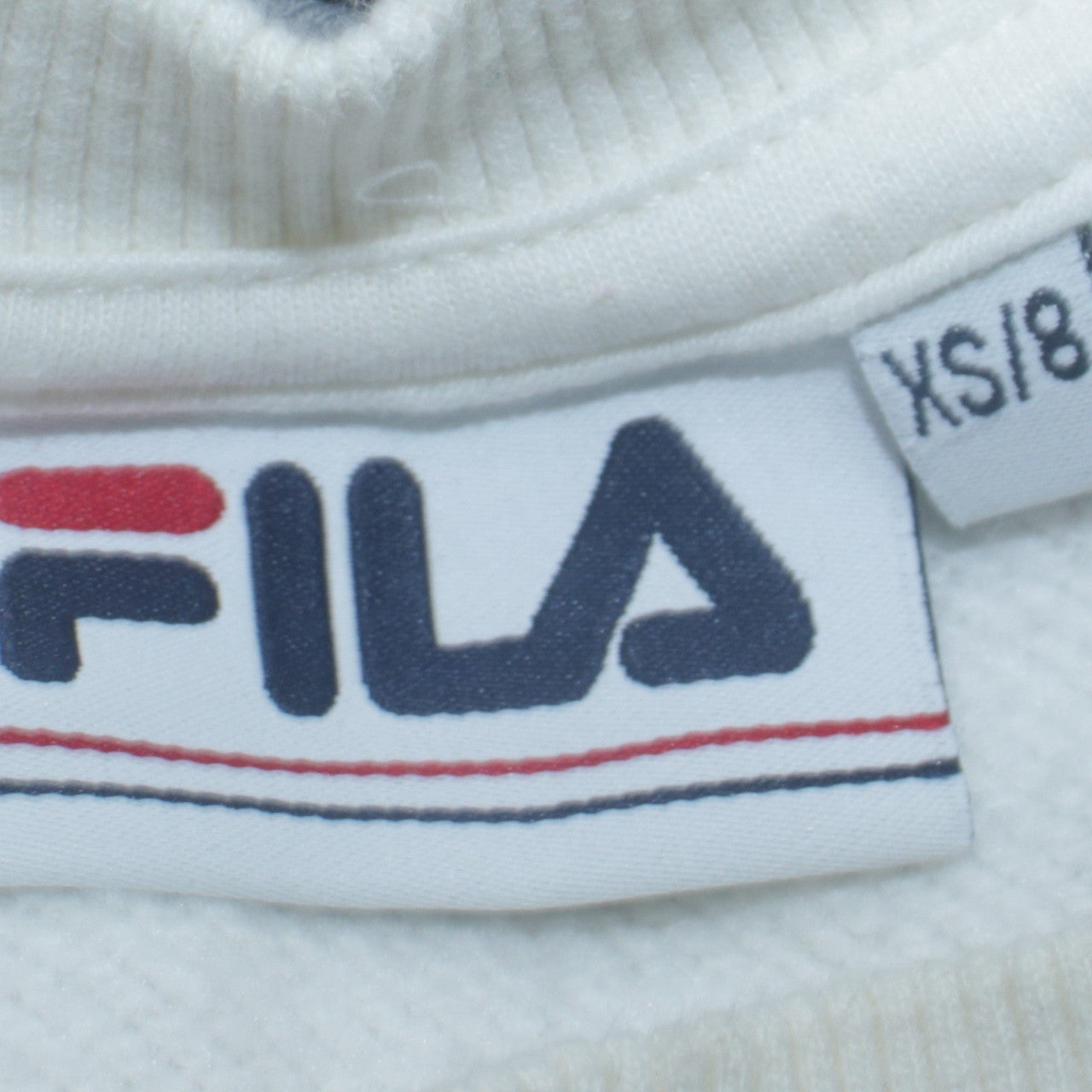 FILA Womens White XS Crew Neck Pullover Logo Sweatshirt