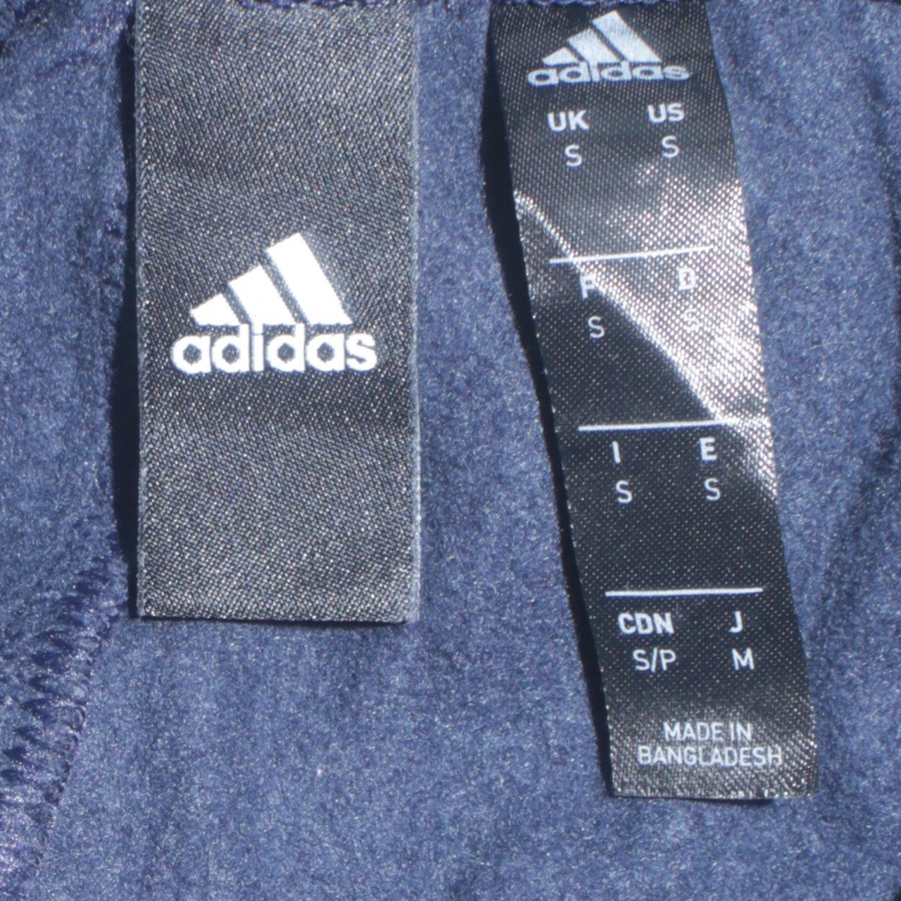 Adidas Men Blue Jogger Trousers S Regular Tapered Fleece