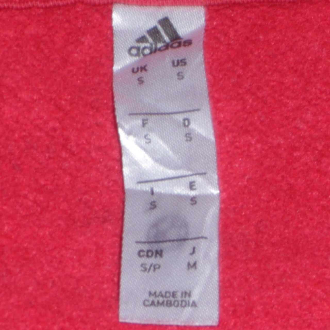 Adidas Men's Red Pullover Hoodie Small Embroidered Sports Style