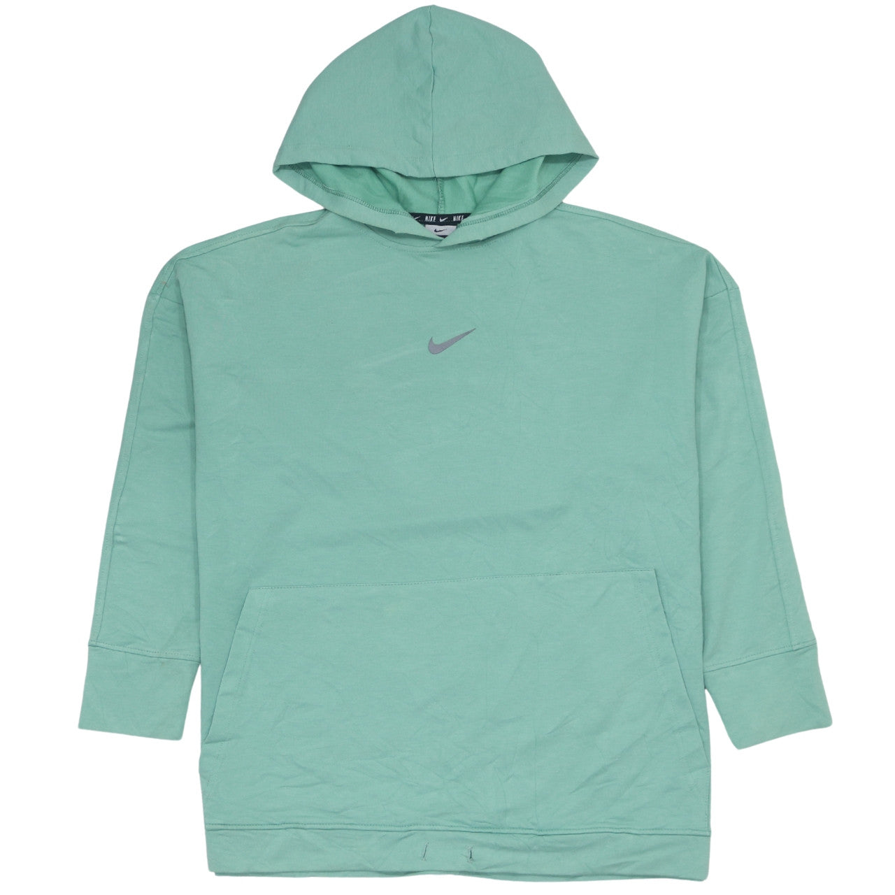Nike Men Green Pullover Hoodie M Regular Fit Lightweight Sportswear