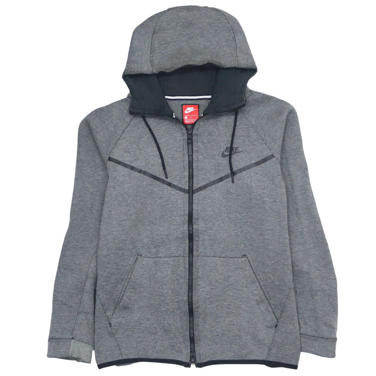 Nike Mens Grey Full Zip Hoodie L Sportswear Fleece Jacket