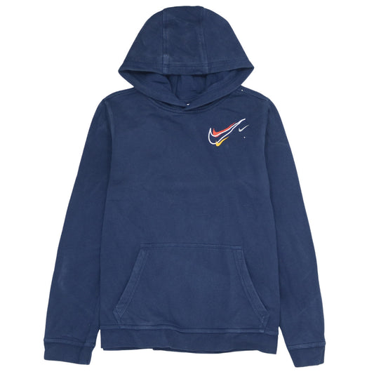 Nike Boys Blue Pullover Hoodie XL Fleece Casual Graphic Sportswear