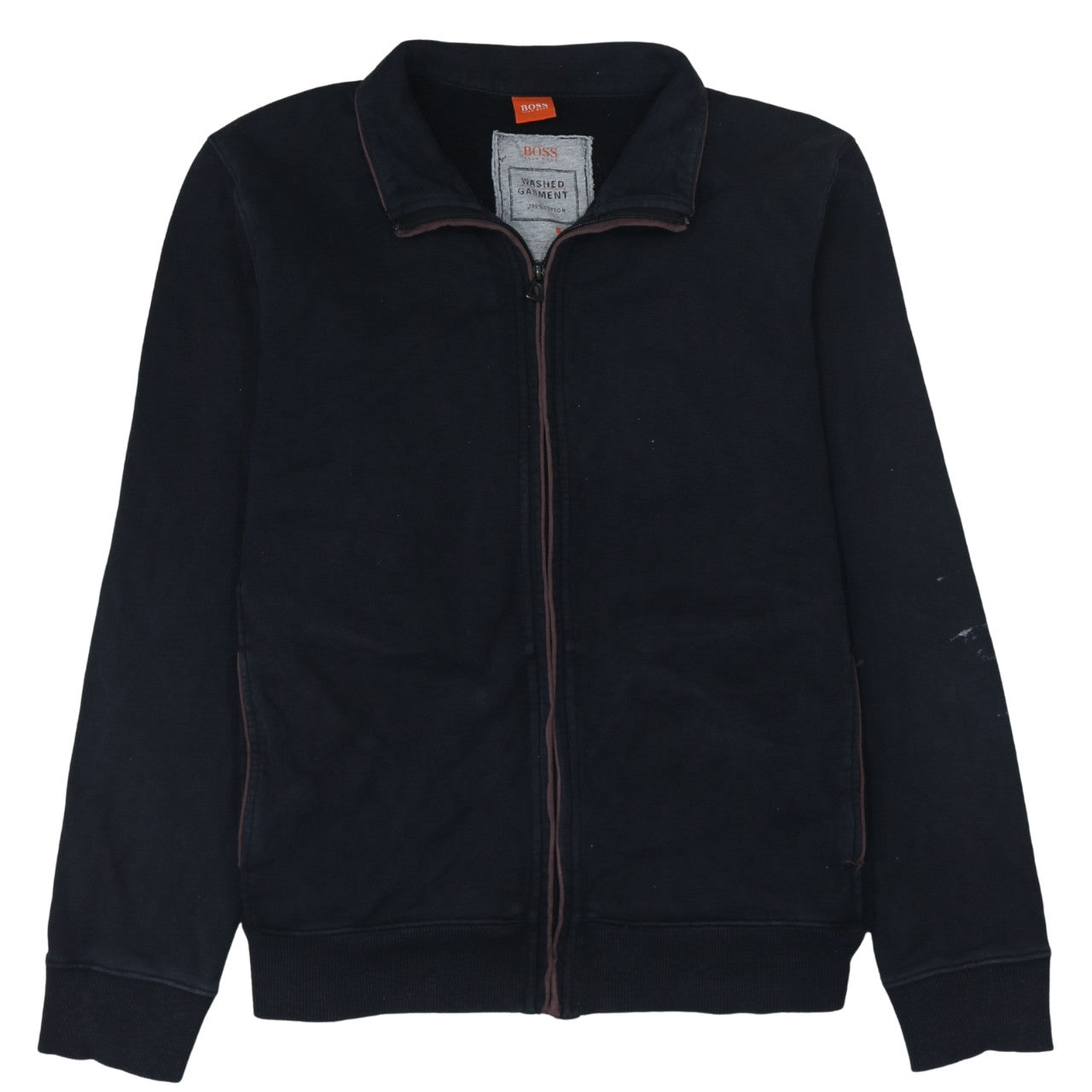 Hugo Boss Men's Black XL Basic Full Zip Cotton Activewear Jacket