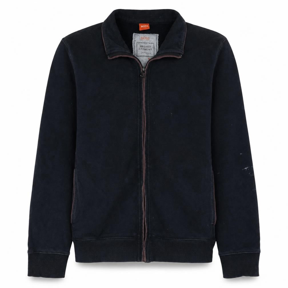 Hugo Boss Men's Black XL Basic Full Zip Cotton Activewear Jacket