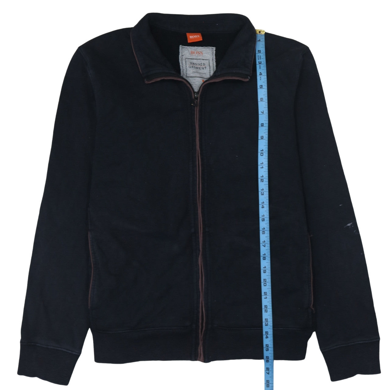 Hugo Boss Men's Black XL Basic Full Zip Cotton Activewear Jacket