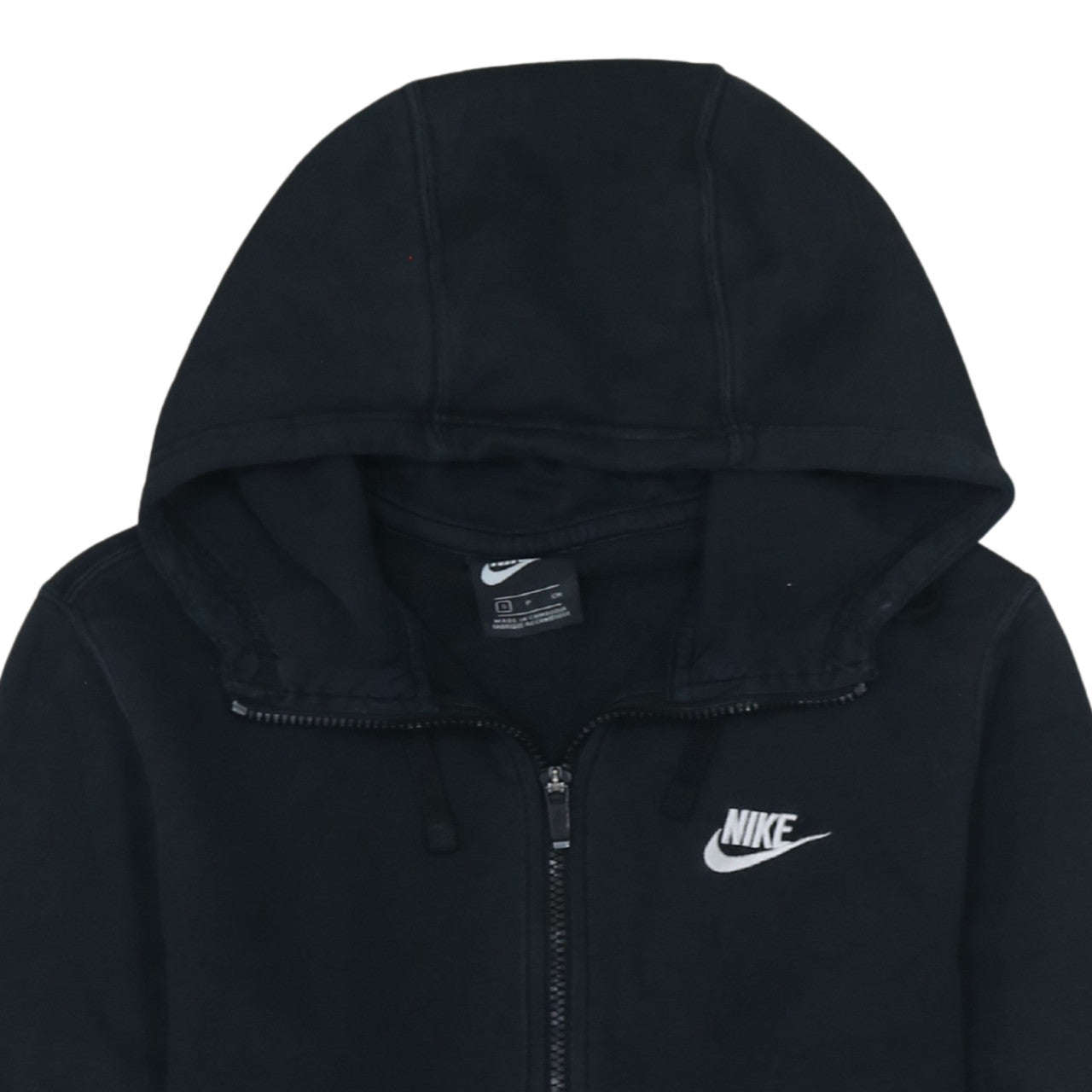 Nike Men's Black Full Zip Hoodie Sweatshirt Size S