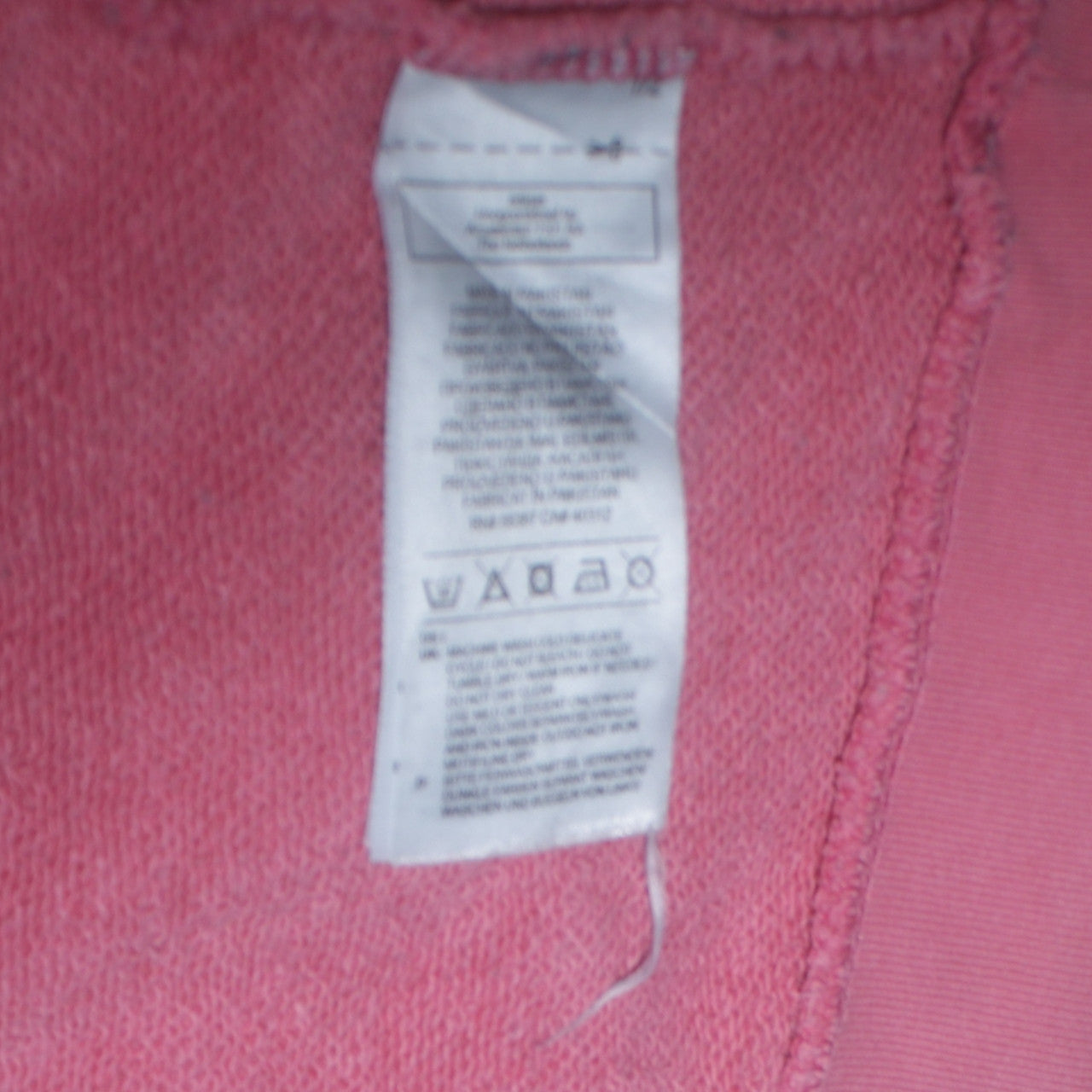 Adidas Men's Pink Pullover Hoodie M Logo Fleece Sweatshirt
