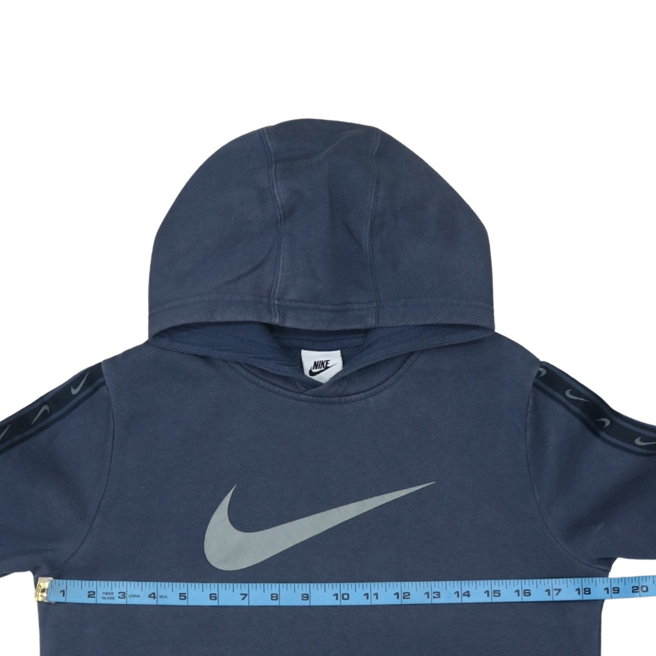 Nike Boys Blue XL Pullover Hoodie with Large Swoosh Logo and Kangaroo Pocket