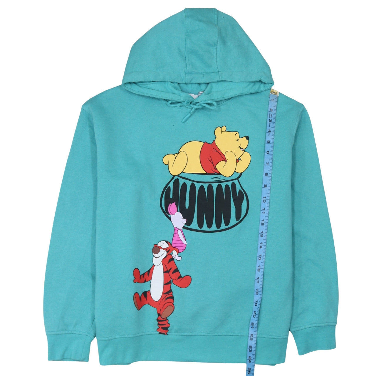 Disney Primark Women Teal Winnie the Pooh Pullover Hoodie Size 12/14