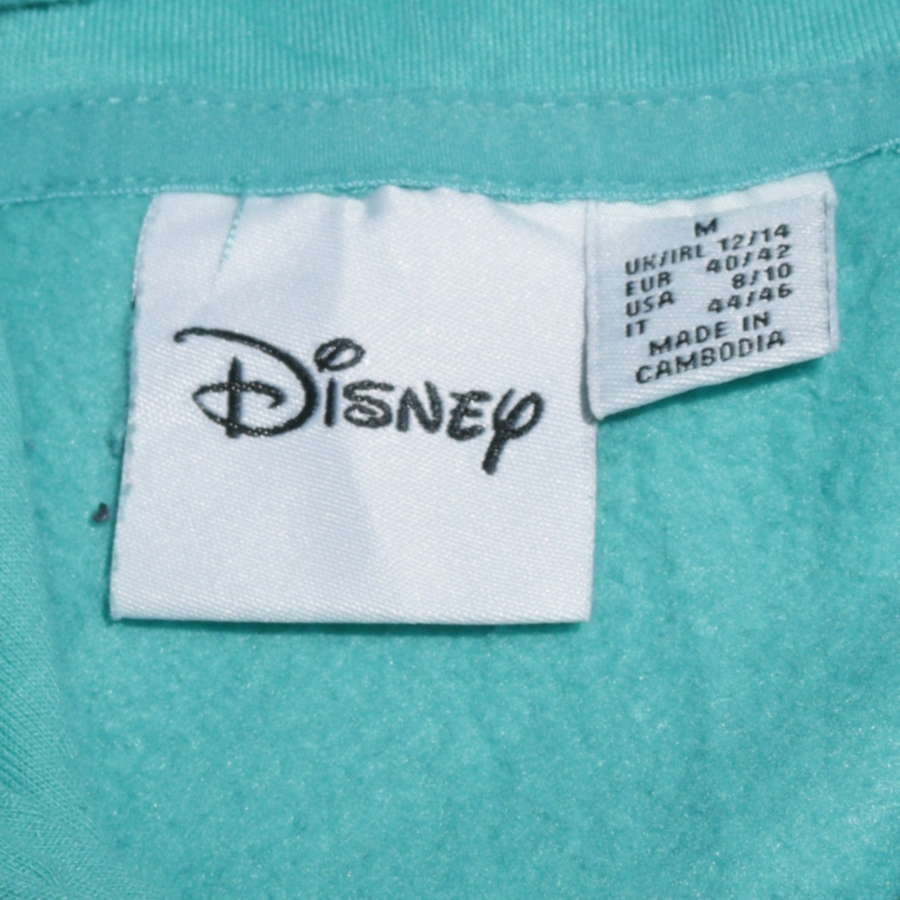 Disney Primark Women Teal Winnie the Pooh Pullover Hoodie Size 12/14