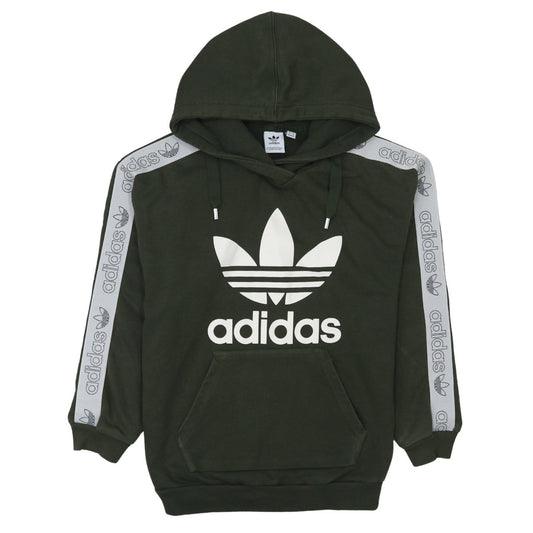 Adidas Womens Military Green Hoodie XS Pullover Logo Hooded Sweatshirt