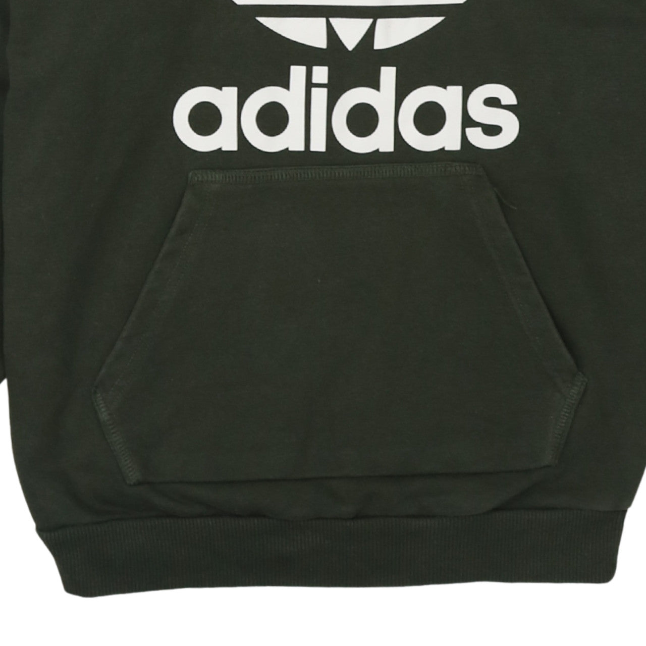 Adidas Womens Military Green Hoodie XS Pullover Logo Hooded Sweatshirt