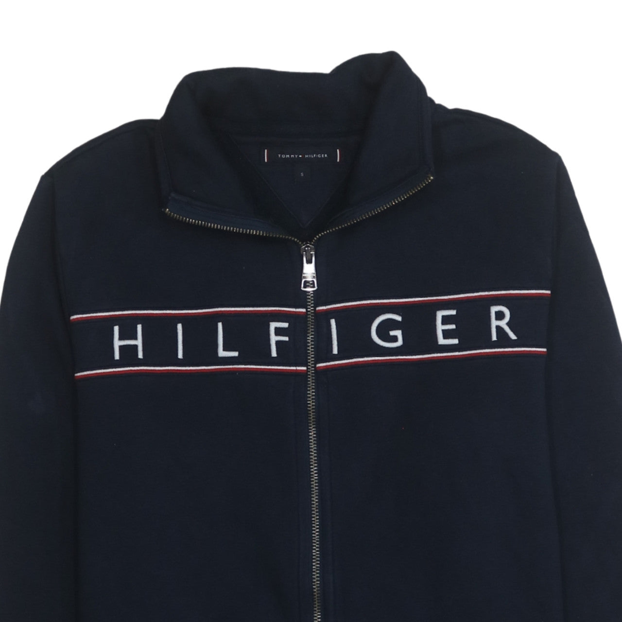 Tommy Hilfiger Men's Blue Track Jacket S Full Zip Cotton Blend