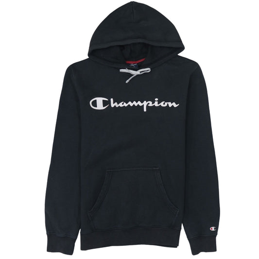 Champion Men’s Black Pullover Hoodie Small Logo Athletic Fleece