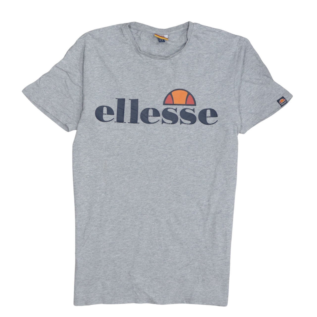 Ellesse Men's Grey Small Crew Neck Short Sleeve Logo Sports T-Shirt