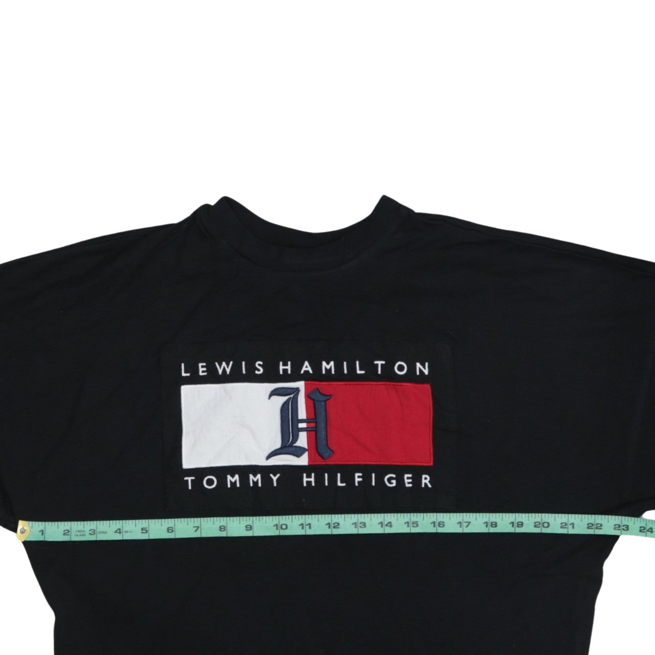 Tommy Hilfiger Lewis Hamilton Men's Black Cotton Logo T-Shirt Size S