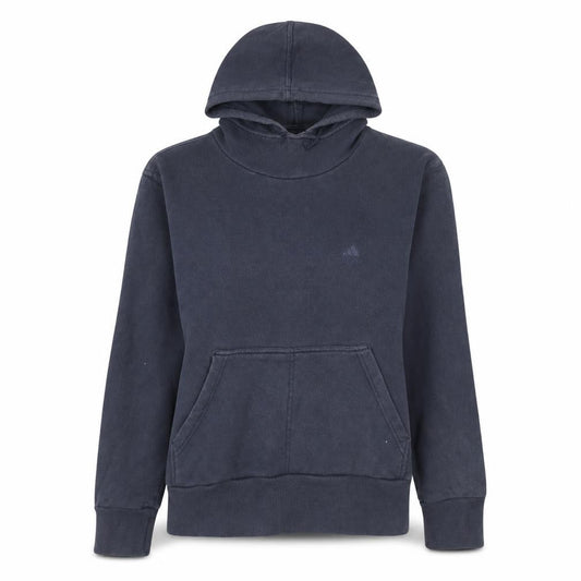 Adidas Women Blue Pullover Hoodie Size 12 Kangaroo Pocket Casual