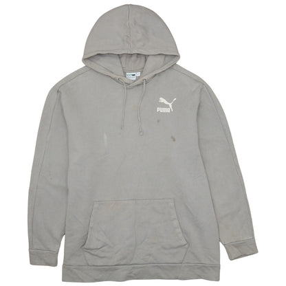 Additional front view of Puma Men's Grey 2XL Pullover Hoodie with Logo and Pocket