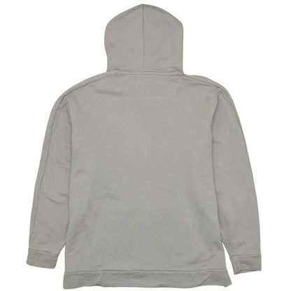 Back view of Puma Men's Grey 2XL Pullover Hoodie with Logo and Pocket
