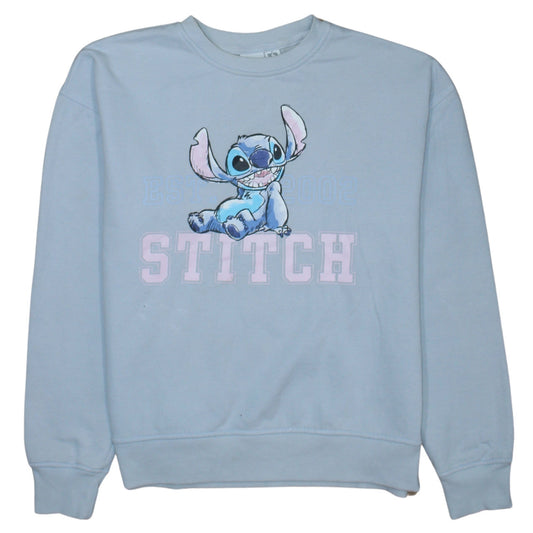 Primark Disney Women Blue Stitch Pullover Sweatshirt Size S