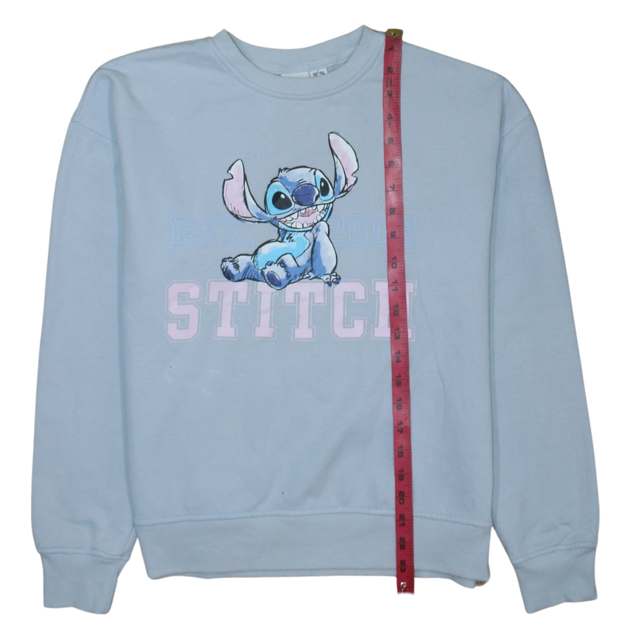 Primark Disney Women Blue Stitch Pullover Sweatshirt Size S