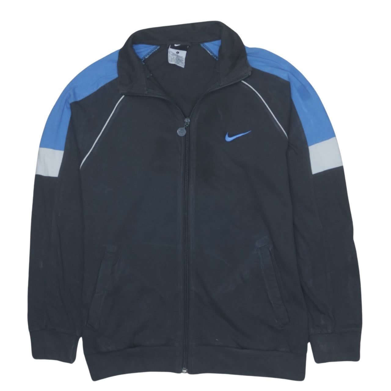 Nike Boys Black Blue Track Jacket Zip-Up Sportswear 12-13 Years