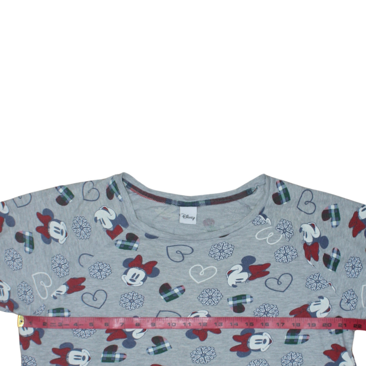 Disney Tu Womens Grey Minnie Mouse Pullover Sweatshirt Size 12