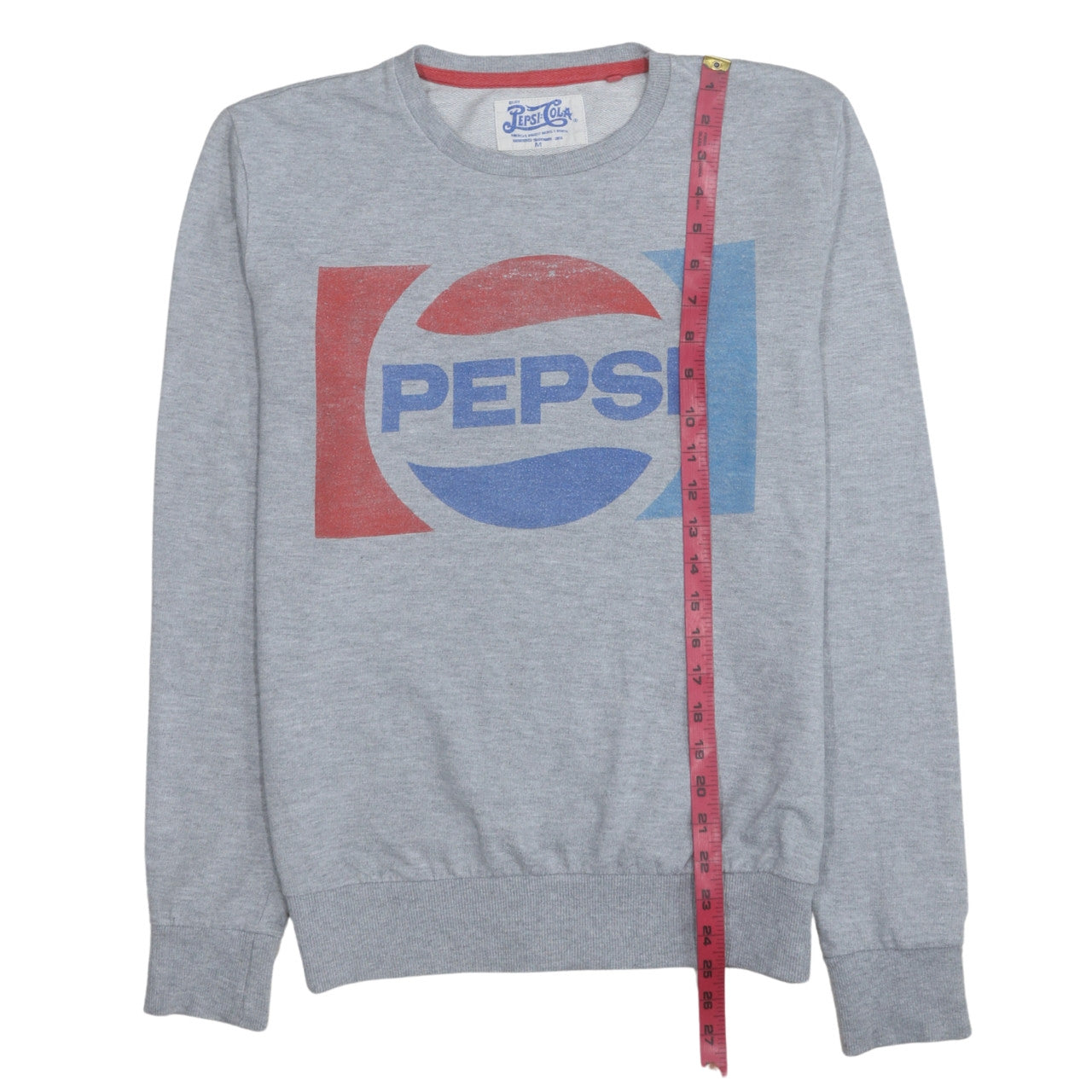 Cedar Wood State Men's Grey Pepsi Logo Sweatshirt Size M Regular Fit