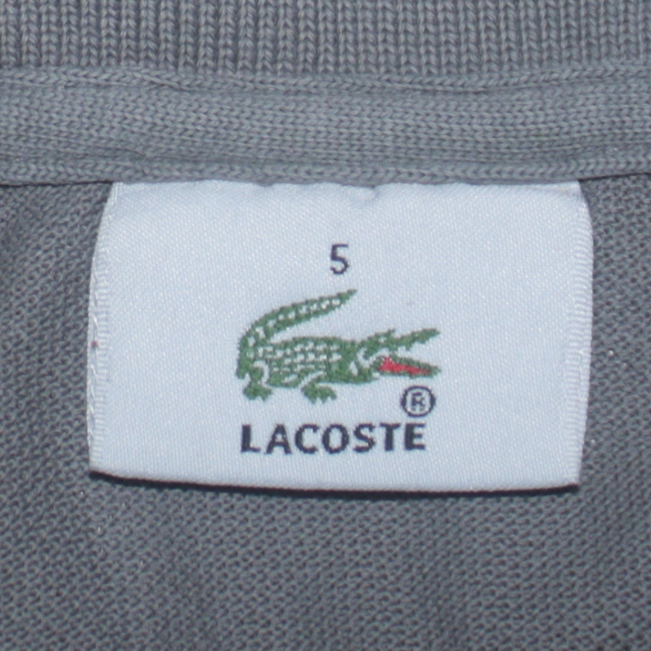 Lacoste Men's Grey Long Sleeve Cotton Polo Shirt Size L